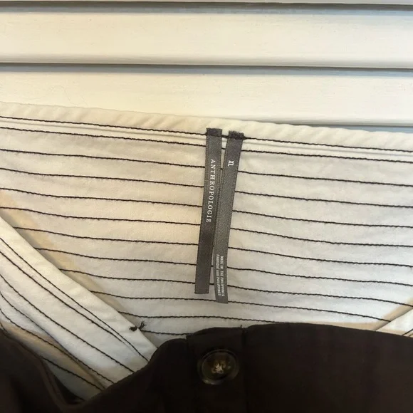 Anthropologie Brown Button-Up Corset Top - Picture 6 of 8